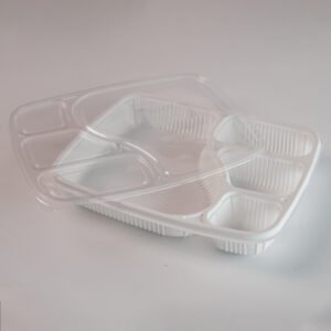 4 CP PLATTER WHITE WITH LID