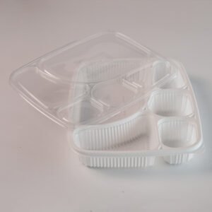 5 CP PLATTER WHITE WITH LID