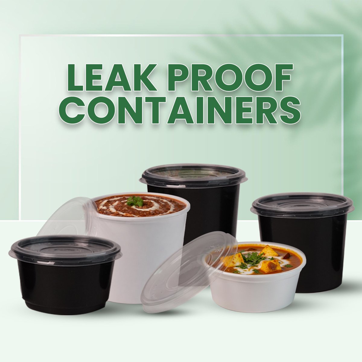 LEAK PROOF MILKY ROUND CONTAINERS WITH LID